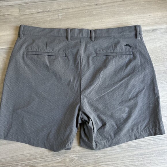 Tommy Bahama Mens 38 Gray Golf Performance Chino Shorts Textured Nylon Spandex - Picture 9 of 10